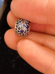 Pandora Charm Mitternachtsblau Sterlingsilber RAR - Bild 1 von 6