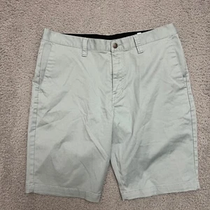 Volcom Shorts Mens 34 Blue Performance Stretch Chino Casual Walking Golf Travel - Picture 1 of 10