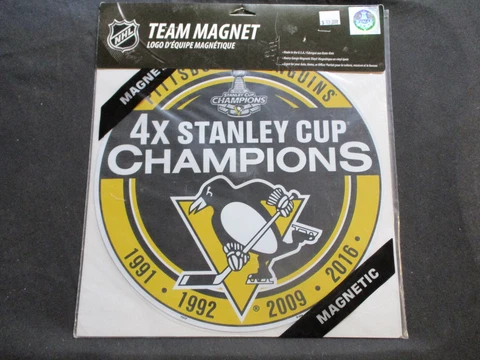 Fremont Die Pittsburgh Penguins 4X Stanley Cup Champions Team Magnet 11 1/2" NIP Cover