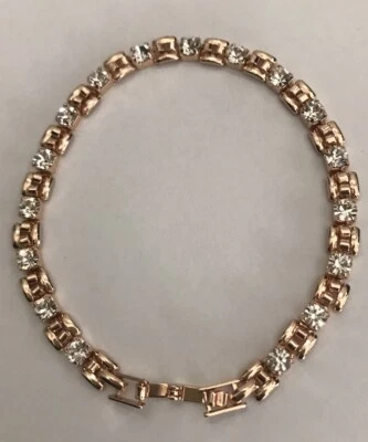 Pulsera de mujer llena de rosa, circonita cúbica longitud 20,6 cm (8,11 pulgadas) Foto 1 de 4