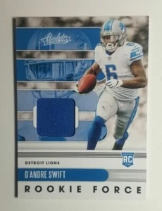 TOUCH ๐ฅ D' ANDRE SWIFT ๐ฅ 2020 Absolute Rookie Force GAME WORN Jersey Patch. - Picture 1 of 2