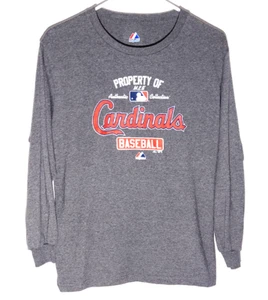 St Louis Cardinals Youth T-Shirt by Majestic | Long Sleeve MLB | Boys Large - Picture 1 of 6
