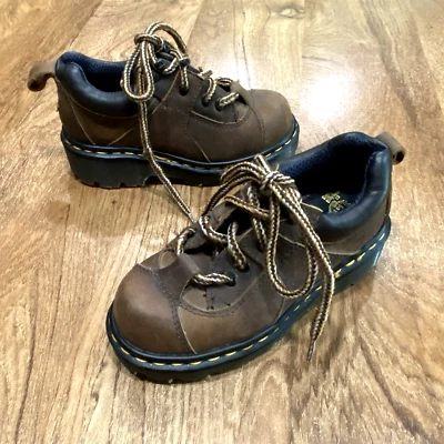 Zapatos Oxford Dr Martens Originales 9860 Cuero Marrón *EST'D TALLA Niños Pequeños EE. UU. 1* Foto 1 de 4