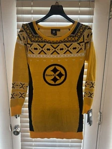 PITTSBURGH STEELERS Ugly Sweater Dress Women's Sz M NWT - Picture 1 of 8
