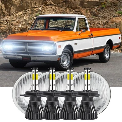 Par de faros LED redondos de 5,75" 5-3/4" para camioneta GMC C15/C1500 1961-1972 C2500 Foto 1 de 4