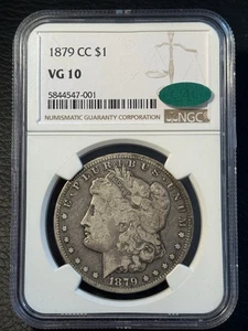 1879-CC $1 Morgan Silver Dollar NGC VG10 CAC - Picture 1 of 4