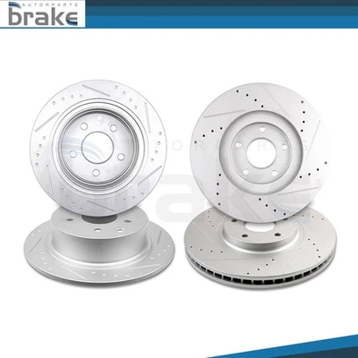 Front 320mm and Rear 291.5mm Brake Rotors Discs For 2007-2008 For Nissan Maxima Foto 1 de 4