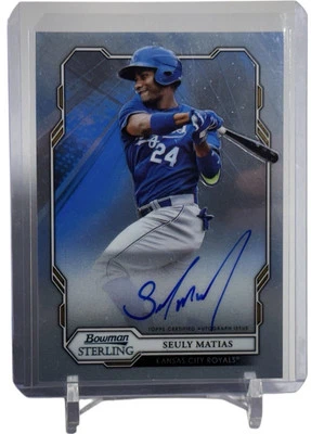 2019 Bowman Sterling Seuly Matias Prospect & Rookie Auto Card #BSPA-SM W/Top - Image 1 of 4