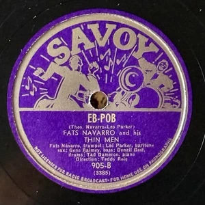 Fats Navarro / Teddy Reig (w/ Kai Winding) - Savoy 905 78 RPM “EB-POB” Bop Jazz - Picture 1 of 4