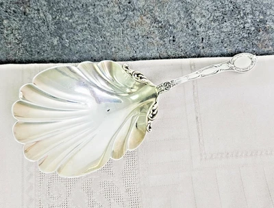 Cuchara cuchara galleta antigua de plata esterlina Gorham cucharada 7 7/8" cubiertos vintage Foto 1 de 4