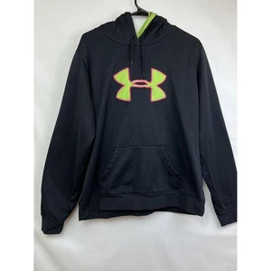 Felpa Under Armour uomo taglia XL nera verde con cappuccio maglia logo - Foto 1 di 6