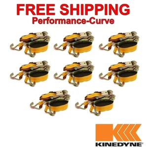 Kinedyne 2" x 27' Wire Hook Ratchet Strap (8 Pack) - 512784 - Picture 1 of 7
