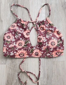 Traje de baño O Neill Top mediano ojales floral granate girasoles  - Imagen 1 de 3