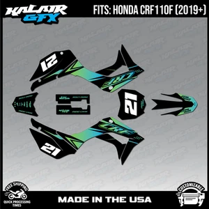 Graphics Kit for HONDA CRF110F CRF110 (2019-2024) OG Crew - Lime - Picture 1 of 4