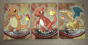 Pokemon Topps Series 1 Holo Blue Logo Charizard Charmeleon Charmander  - Picture 1 of 8