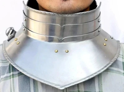 Medieval Steel Gorget Armor Neck Armor Viking Knight LARP Costume Armors Gift - Image 1 of 4