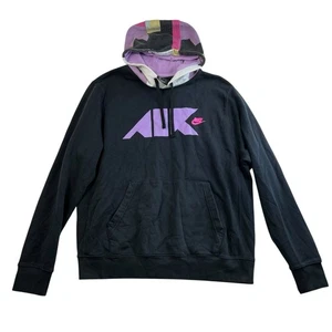 NIKE L Large NSW Club Fleece Bold Geometric Hoodie Sweatshirt Pullover Air - Picture 1 of 15