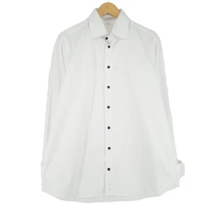 Suitsupply Camicia da Uomo Bianco Slim Fit Up8 Taglia 43 Egiziano Gemelli - Foto 1 di 7