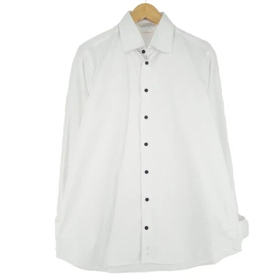 Suitsupply Camicia da Uomo Bianco Slim Fit Up8 Taglia 43 Egiziano Gemelli - Immagine 1 di 4