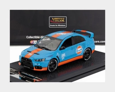 VITESSE 29352 MITSUBISHI - LANCER EVOLUTION X GULF LIVERY 2008 - LIGHT BLUE ORAN - Immagine 1 di 2