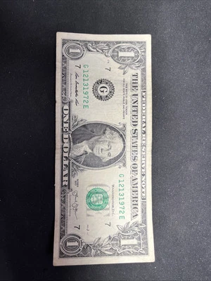 US $1 Bill 12/31/1972 Birthday Anniversary Note - Image 1 of 2