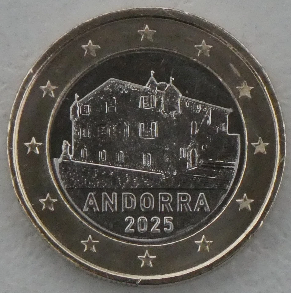 1 E.uro Moneda De Curso Andorra 2025 Sin Circular - Imagen 1 de 1