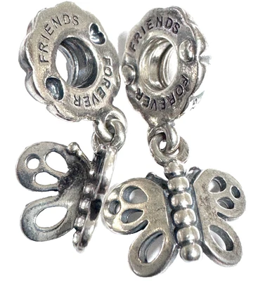 Pandora Sterling Silver Friends Forever Butterfly Animal Dangle Bead - 790531 - Image 1 of 4