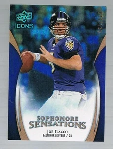 2009 UD Icons Sophomore Sensations JOE FLACCO #SS-JF Ravens 078/130 made - Picture 1 of 1