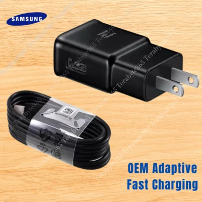 Adaptador carregador rápido tipo C com cabo de carregamento de telefone Android para Samsung Galaxy - Imagem 1 de 4