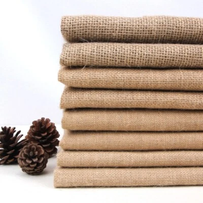 Luxury Premium Hessian Jute Fabric Natural Craft Burlap 100*150cm DIY Home Decor - Image 1 of 4