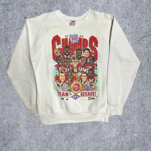 Vintage 1989 Superbowl Champs Nfl San Francisco 49Er Graphic Sweatshirt White Pr - Picture 1 of 4