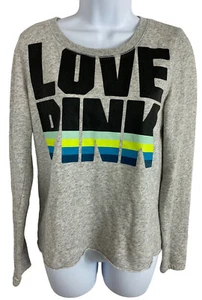 Victoria's Secret Sudadera Rosa Talla XS Gris Brezo Pullover Top Mangas Largas - Imagen 1 de 5