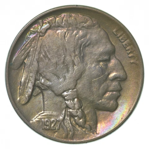 1927-D Indian Head Buffalo Nickel - Fantastic Color *6342 Cover