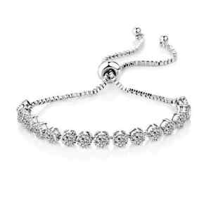 Solitaire Crystal Friendship Bracelet with Zircondia® Crystals by Philip Jones