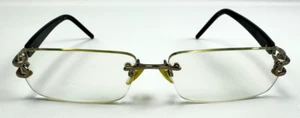 Vintage Jimmy Choo Eyeglasses Frames Only Rimless Black Silver FREE SHIPPING!! - Picture 1 of 9