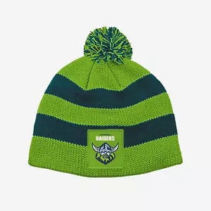 65304 CANBERRA RAIDERS NRL FOOTBALL STRIPE BABY TODDLER BEANIE WINTER HAT - Foto 1 di 1