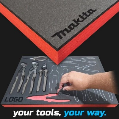 Makita sombra espuma bandeja herramientas insertar almacenamiento organizador caja herramientas kit conjunto Foto 1 de 4