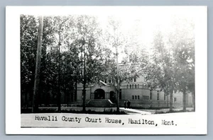 HAMILTON MT HAVALLI COUNTY COURT HOUSE VINTAGE REAL PHOTO POSTCARD RPPC - Picture 1 of 2