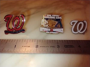 3 Vintage Washington Nationals Pins Innaugural Game Seat Holder + - Picture 1 of 5