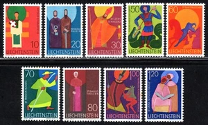 1967-68 Liechtenstein SC# 430-441 - Patron Saints - 9 Different Stamps - M-NH - Picture 1 of 1