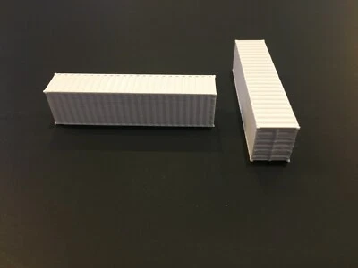 NEW (2) 40' Shipping Containers - Z Scale 1:220 - White - ALL COLORS AVAILABLE! - Image 1 of 4