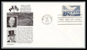US FDC # 1721 13c Peace Bridge Aristocrat 1977, 9p1886 - Picture 1 of 1