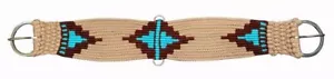 Showman Tan Wool Blend Multi-Strand String Girth w/ Aztec Design - Picture 1 of 1