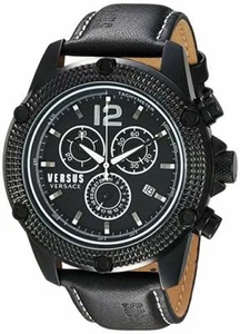 Versus by Versace Men's SOC090015 AVENTURA Chronograph Quartz Leather Watch - Picture 1 of 9