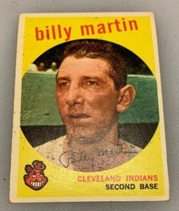 1959 Topps # 295 Billy Martin Baseball Card Cleveland Indians - Picture 1 of 2