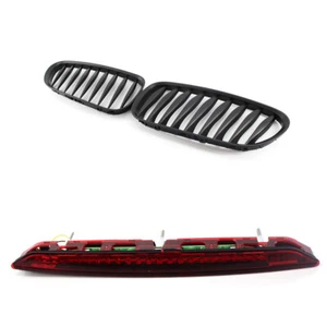 Set Matte Black Front Grille + 3rd Brake Stop Light Lamp for BMW Z4 E85 03-08 - Picture 1 of 9
