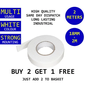 Heavy Duty Strong Double Sided Sticky Tape Foam Adhesive Craft Padded Mounting - Picture 1 of 4