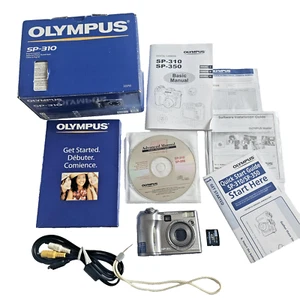 Olympus SP-310 7.1MP Digital Camera 3x Optical Zoom Silver - Box CD + More READ - Picture 1 of 18