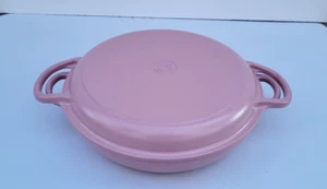 Le Creuset Shallow Braiser w/ Grill Lid - 3.5 Qt - Sugar Pink - NIB - Picture 1 of 10