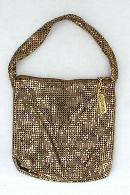 Nuevo Whiting & Davis Mini Bronce/Cobre Cartera Hobo Bolso de Mano Formal Bolso de Noche  Foto 1 de 4